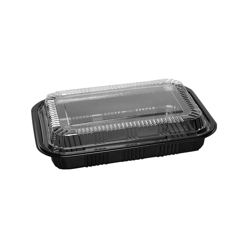 Anti-overflow täckt förpackningslåda lämplig för mikrovågsugnar