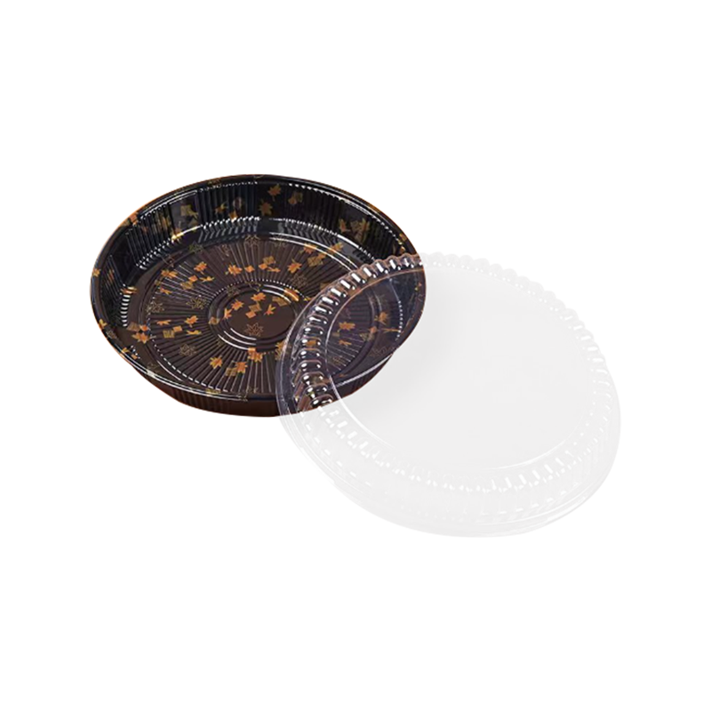 Svart tryckt botten förpackningslåda i japansk stil