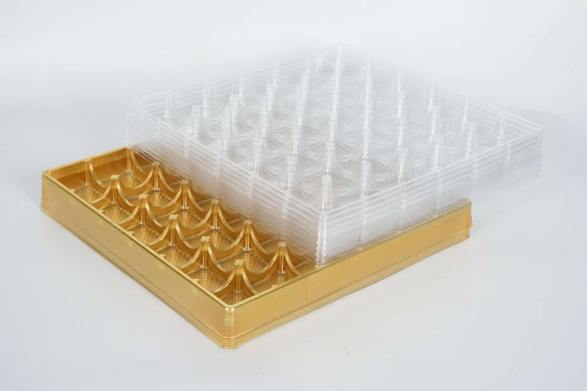 Engångsplast PP-material sushi matbricka Box 